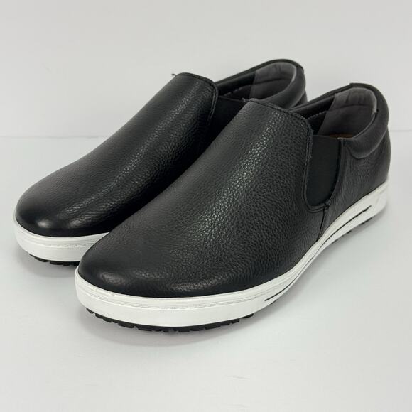 BIRKENSTOCK QO 400 Leather Slip On Black Sneakers Shows Men’s Size 8 US/EU 41 main image 9
